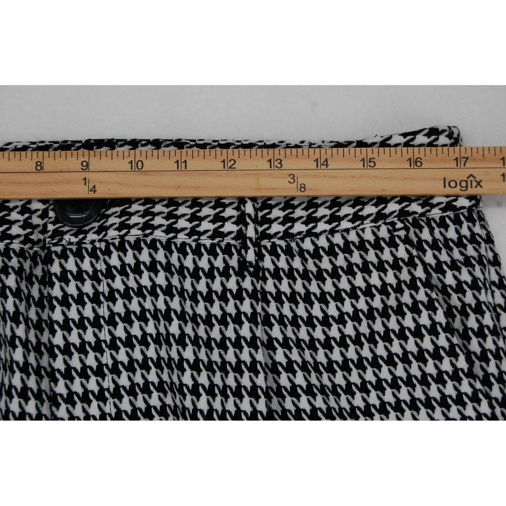 Who What Wear Pants Womens 14 Black White‎ Houndstooth Ankle Tapered Ponte - Picture 5 of 8